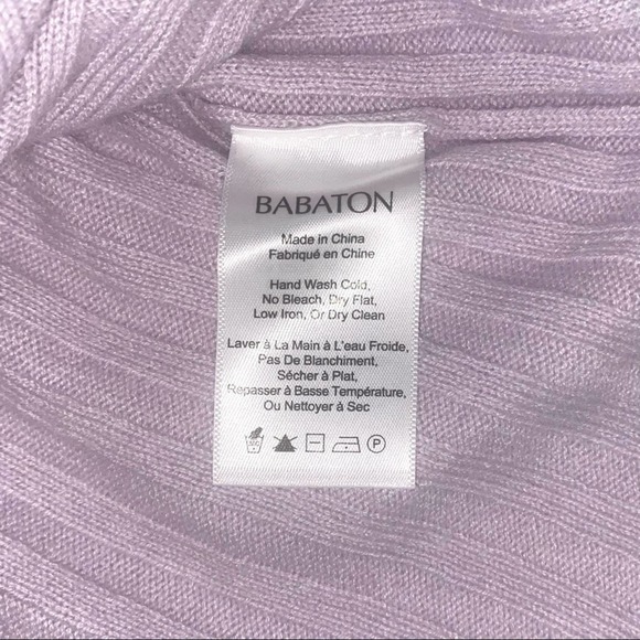 Aritzia Babaton Cropped Sweater, XS “Nathaniel”, Lilac, Wool blend - Picture 5 of 9